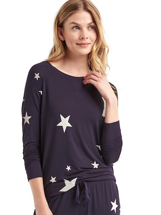 1 of 8 showing, with the color north star dark indigo of product Pure Body long sleeve tee