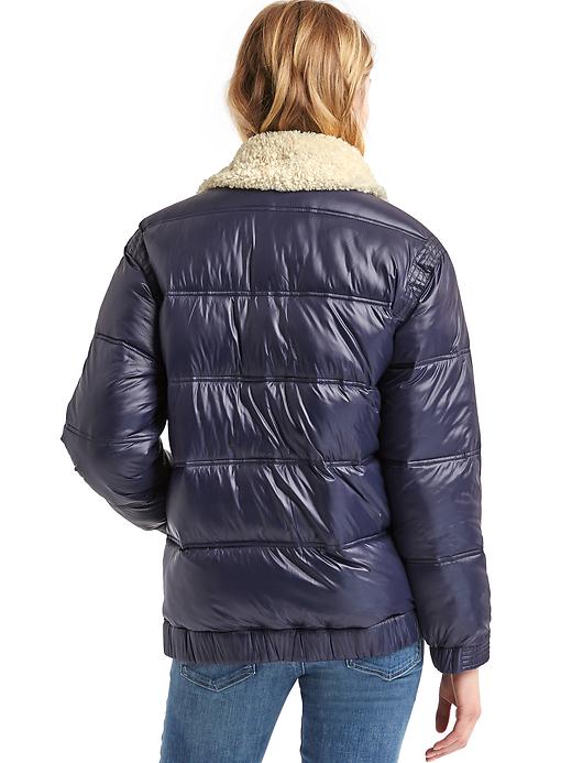 ColdControl Max sherpa lined puffer jacket Gap