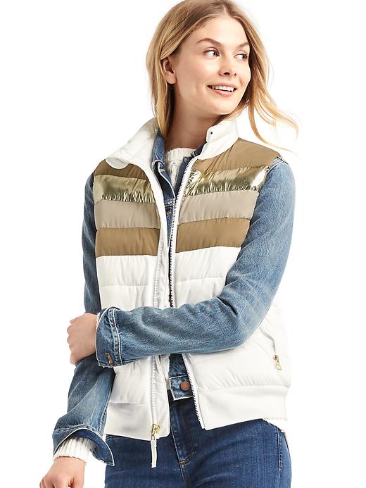 1 of 8 showing, with the color snow cap of product ColdControl Max colorblock puffer vest