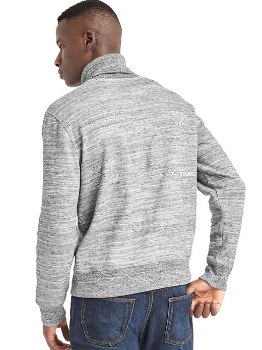 2 of 8 showing, with the color space dye grey marl of product Supersoft double-knit turtleneck