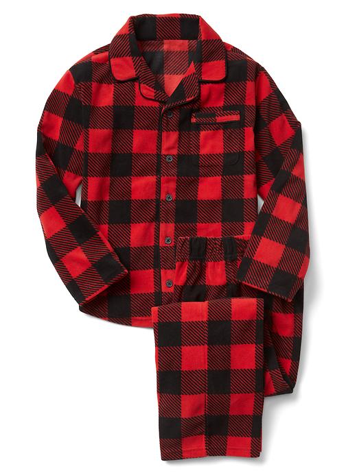 1 of 8 showing, with the color large red check of product Festive classic PJ set