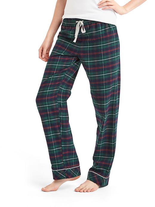 1 of 8 showing, with the color macpherson green of product Gap + Pendleton flannel sleep pants