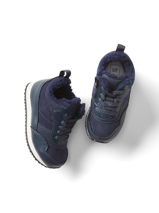 1 of 8 showing, with the color navy of product Cozy hiker sneakers