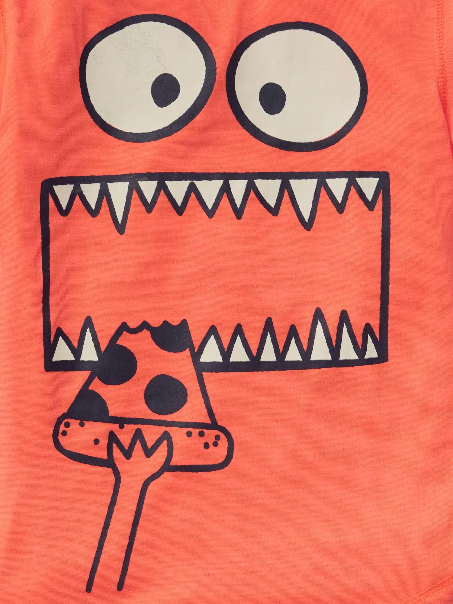 Pizza monster glowinthedark PJ set Gap