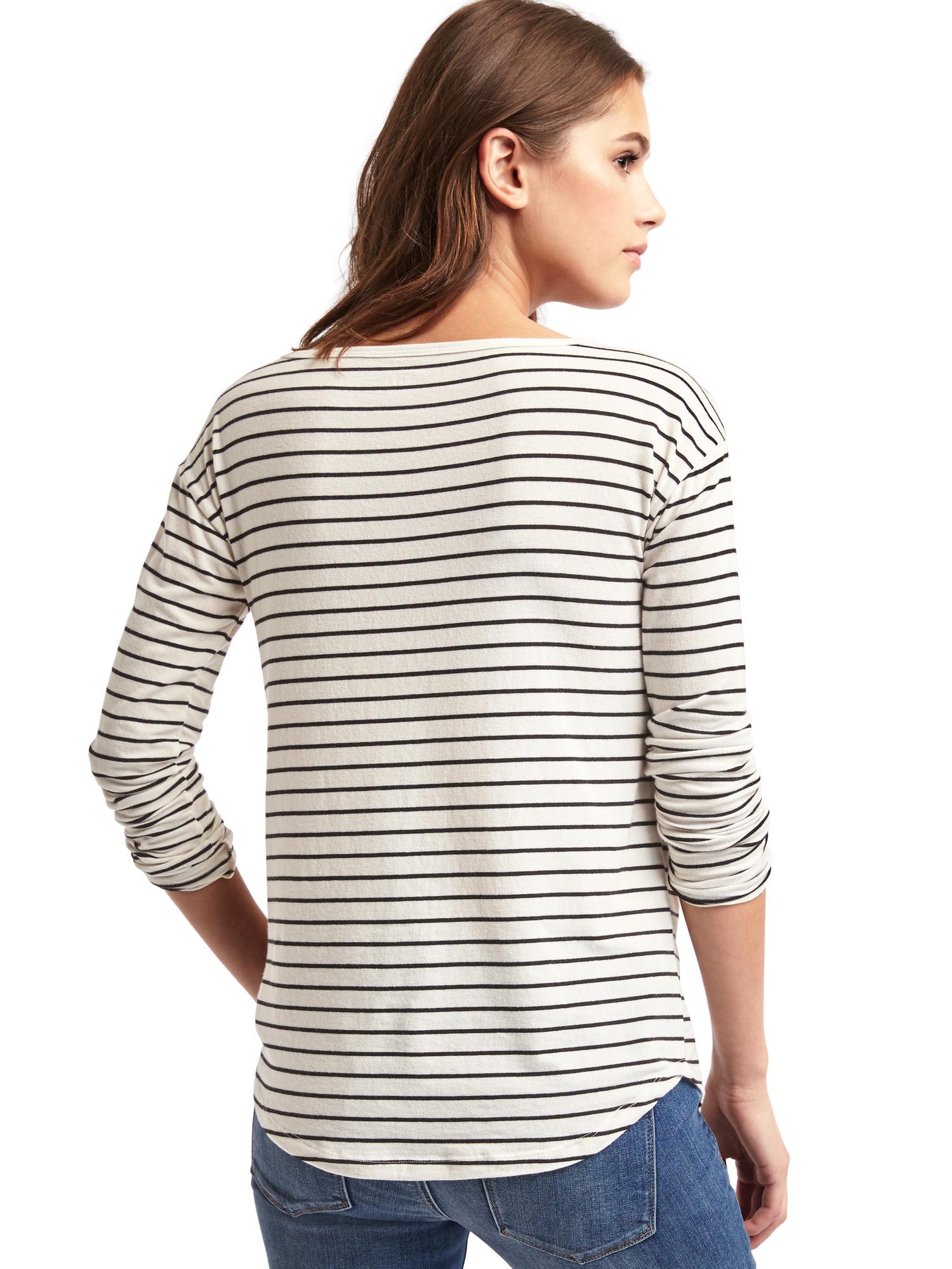 Gap organic stripe long sleeve top … m