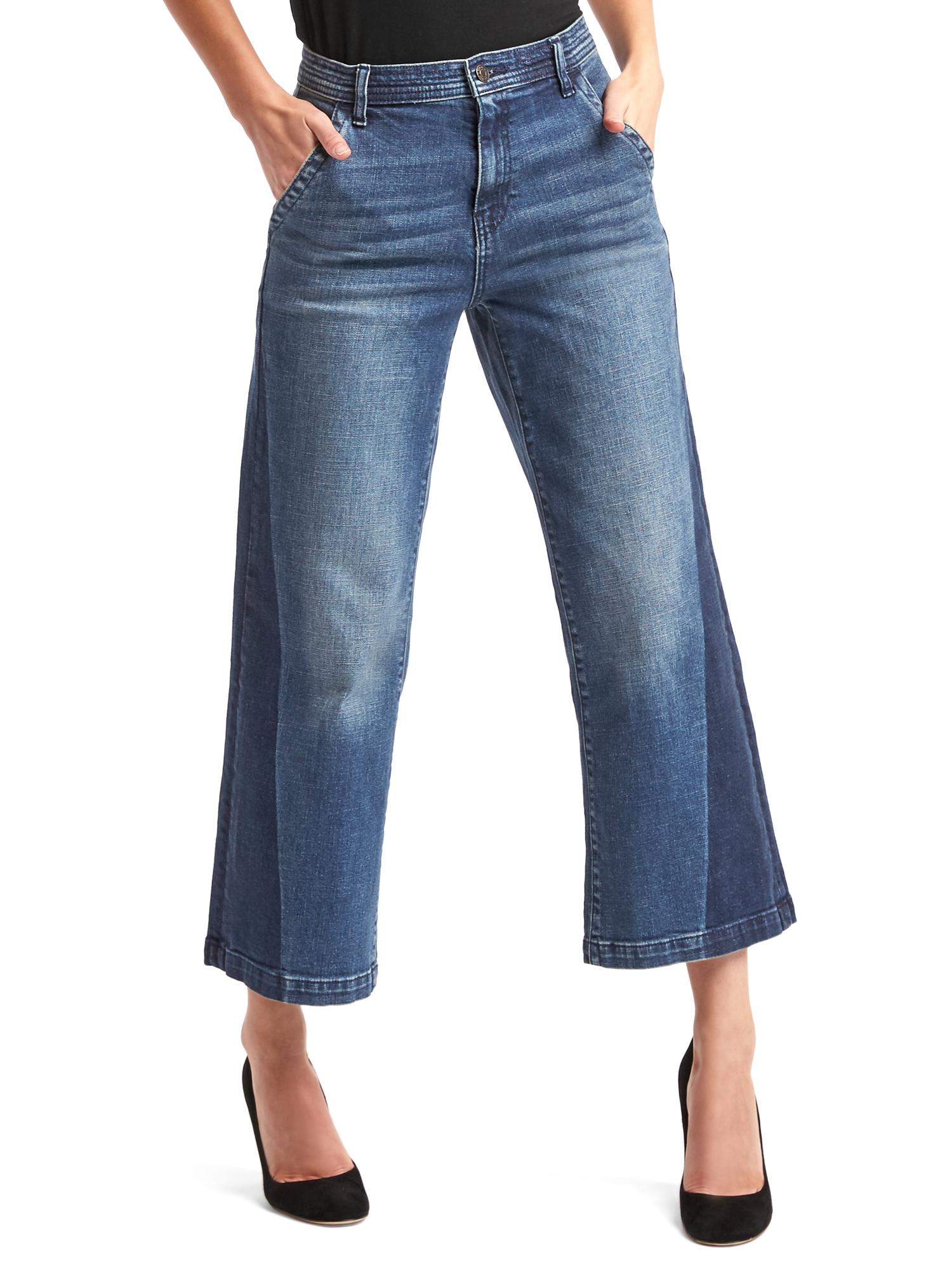 1969 AUTHENTIC wide-leg crop high rise jeans | Gap