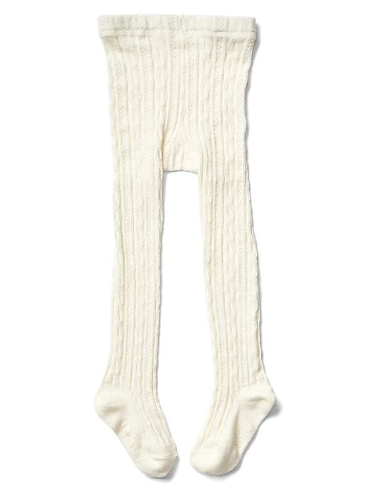 1 of 8 showing, with the color ivory frost of product Cable knit sweater leggings