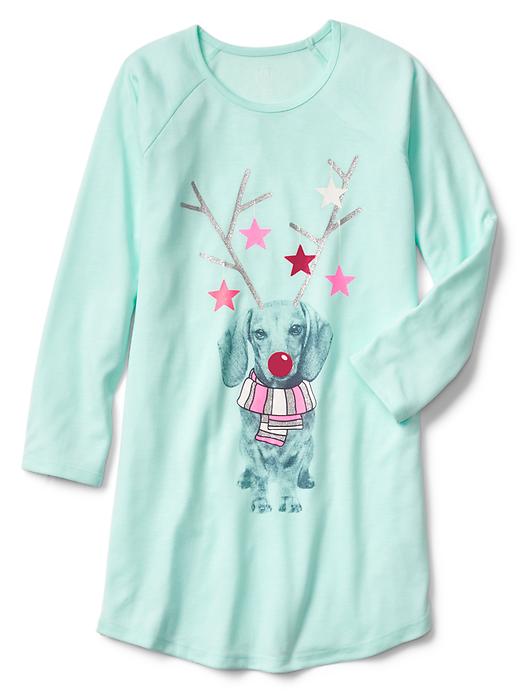 Image number 1 showing, Festive puppy nightgown