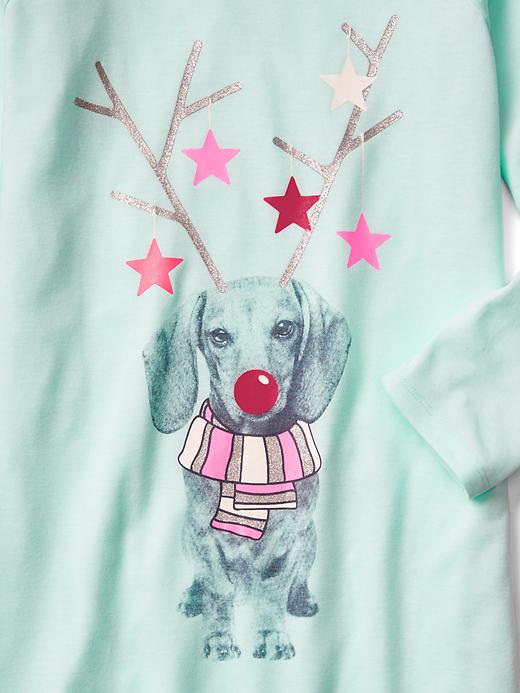 2 of 8 showing, with the color soft jade of product Festive puppy nightgown