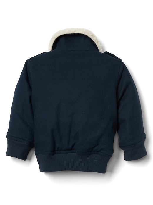 2 of 8 showing, with the color constellation blue of product Cozy flannel jacket
