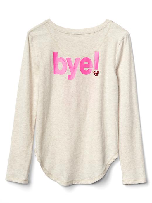 2 of 8 showing, with the color oatmeal of product GapKids &#124 Disney Mickey Mouse and Minnie Mouse sequin graphic tee