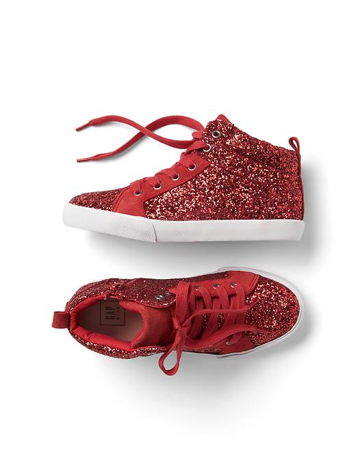 Glitter hi top sneakers
