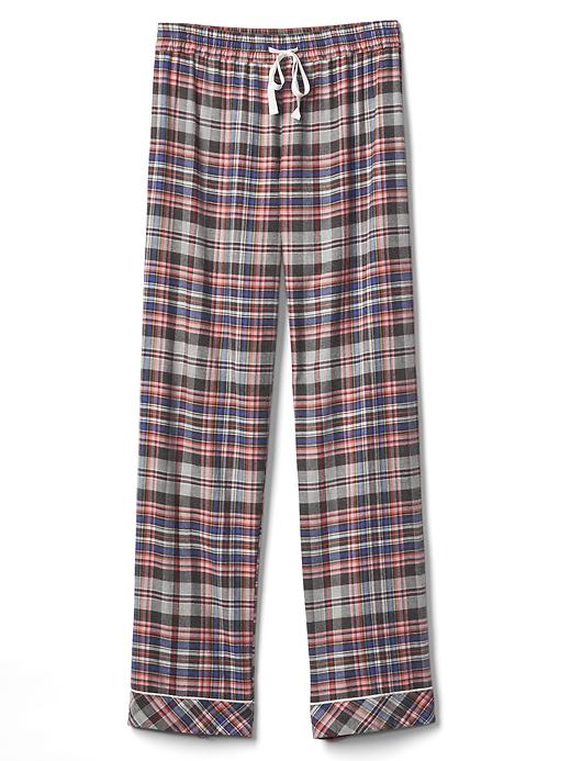 2 of 8 showing, with the color jennifer plaid peachy of product Lodge flannel sleep pants
