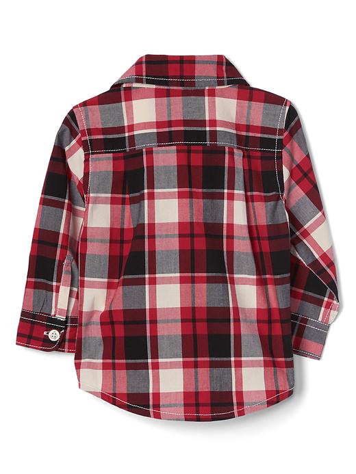 2 of 8 showing, with the color modern red of product Love plaid shirt