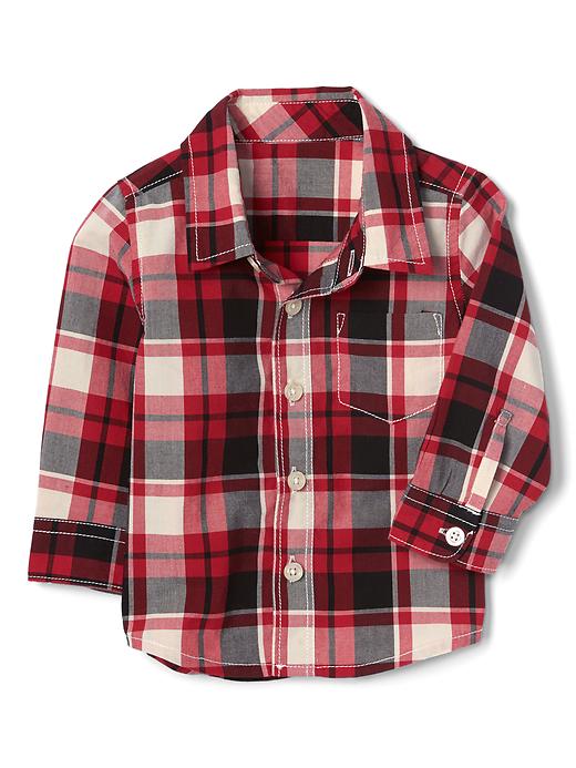 1 of 8 showing, with the color modern red of product Love plaid shirt
