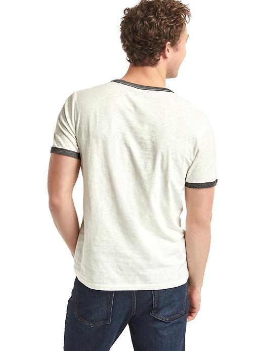 2 of 8 showing, with the color new off white of product Gap &#124 Disney Mickey Mouse short sleeve tee