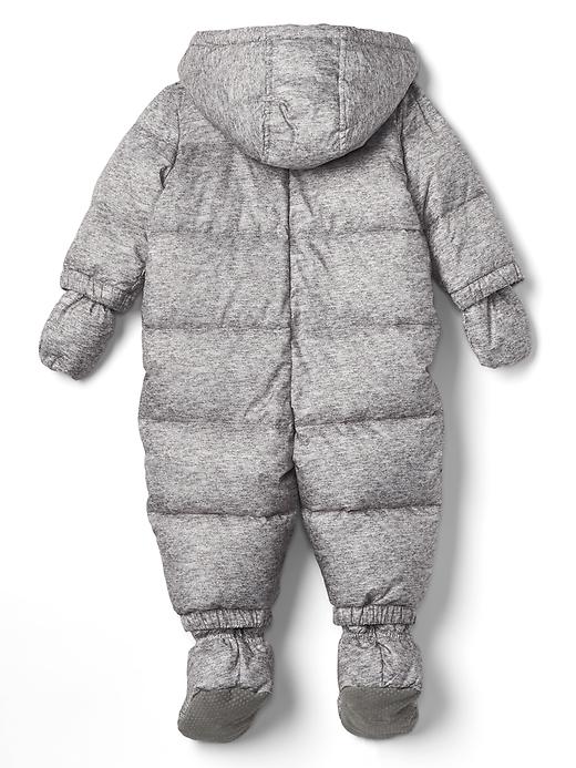 2 of 8 showing, with the color light grey heather of product Warmest down snowsuit