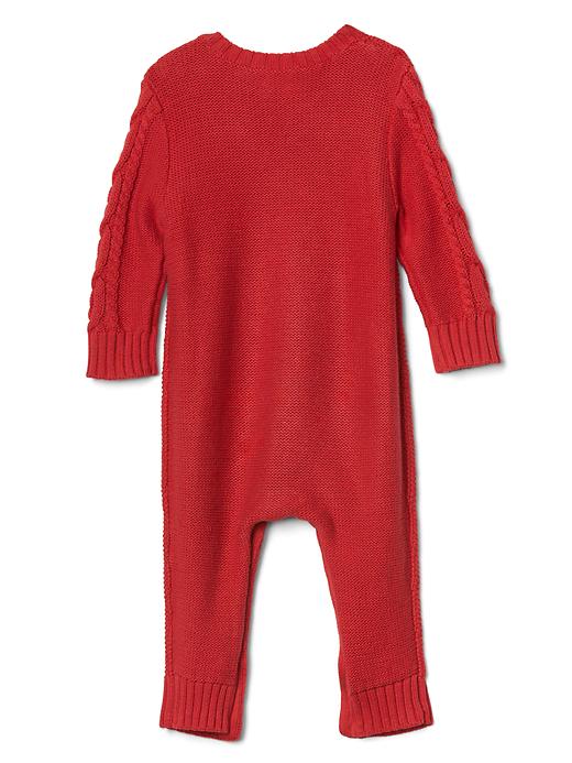 2 of 8 showing, with the color modern red of product Cable knit sweater one-piece
