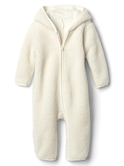 1 of 8 showing, with the color ivory frost of product Cozy bear one-piece