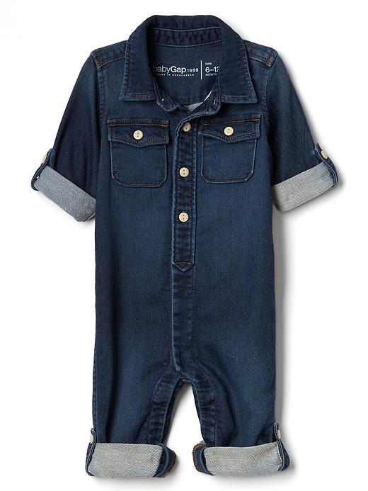 Image number 1 showing, Supersoft Denim One-Piece