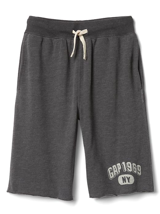 1 of 8 showing, with the color light heather gray of product Athletic sweat shorts
