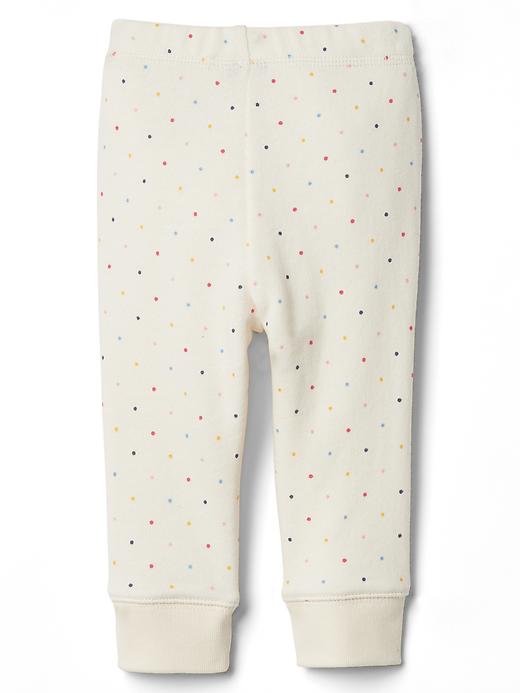 2 of 8 showing, with the color ivory frost of product Rainbow dot bow pants