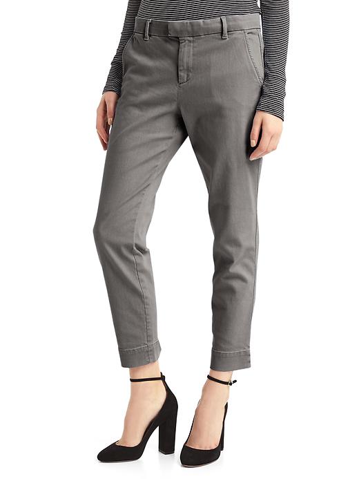 1 of 8 showing, with the color soft black of product Slim crop chinos