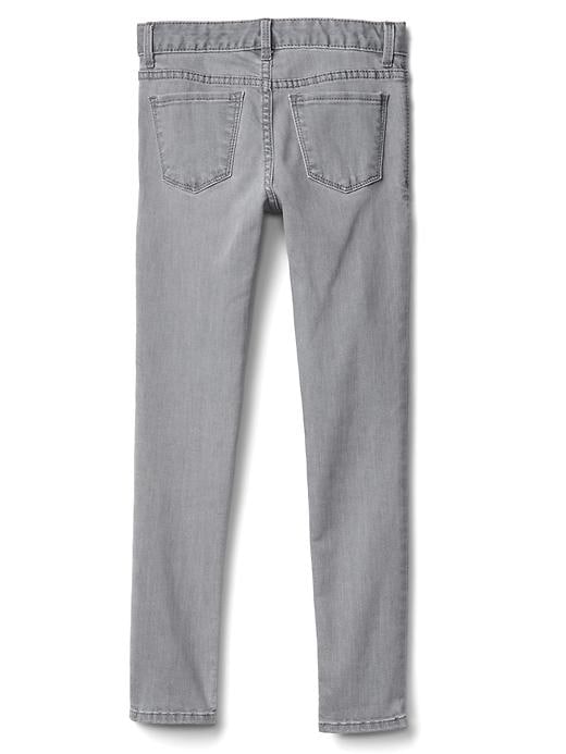 2 of 8 showing, with the color grey denim of product Kids Super Skinny Jeans with Stretch