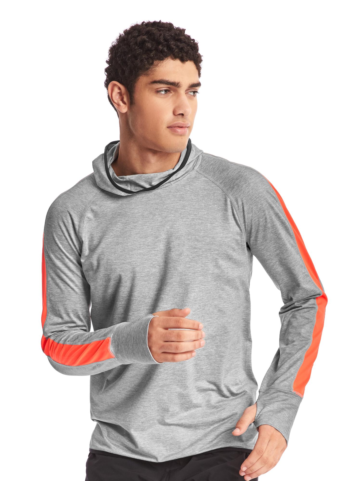 Brushed tech jersey running hoodie Gap