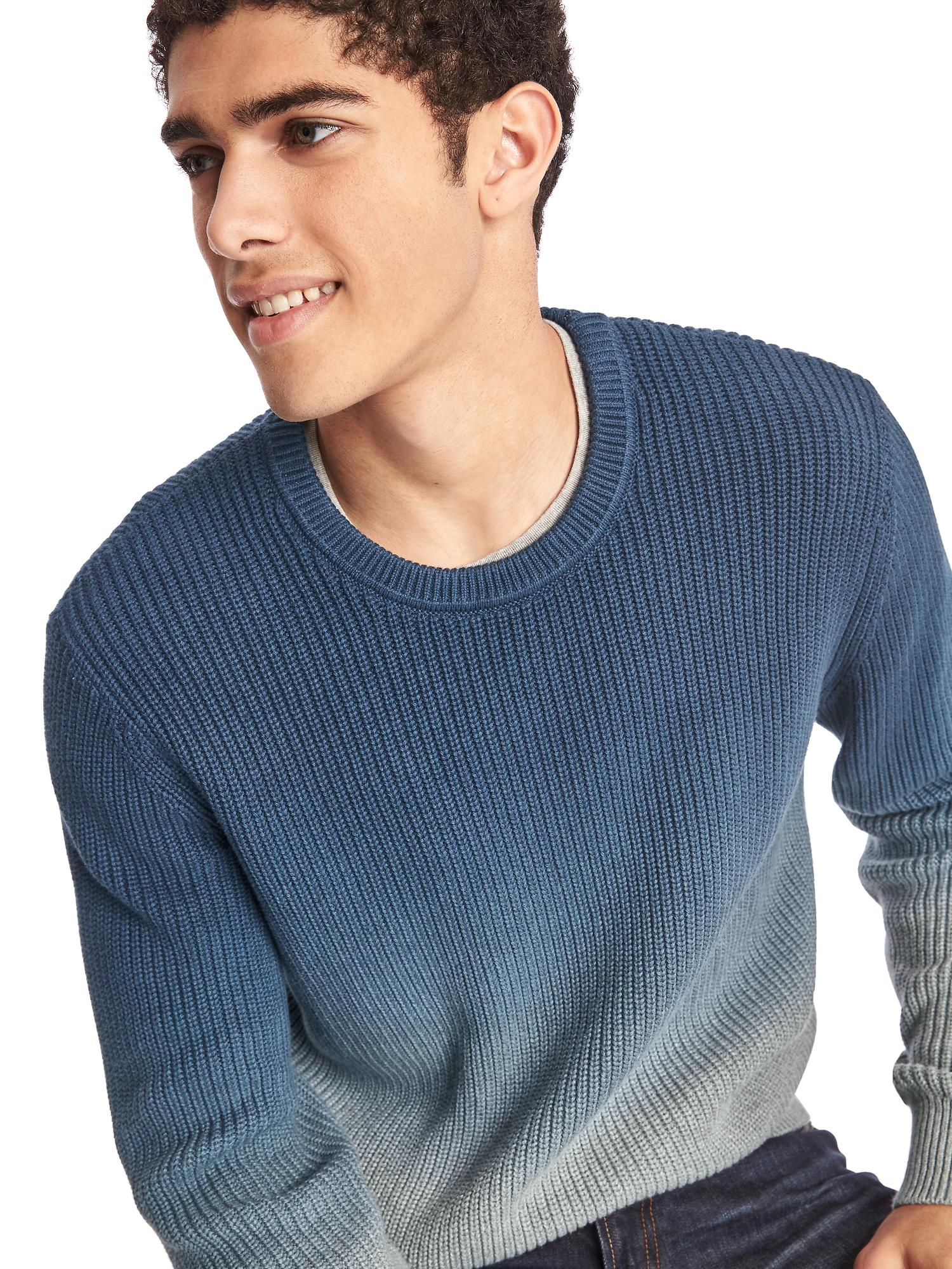 Cozy textured ombre crewneck sweater Gap