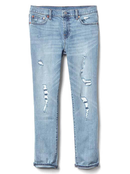 Image number 7 showing, Mid rise destructed best girlfriends jeans