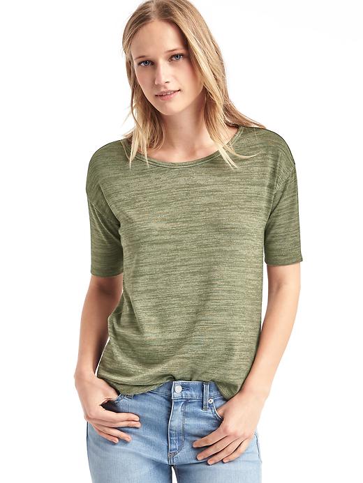 View large product image 1 of 1. Softspun knit half-sleeve tee