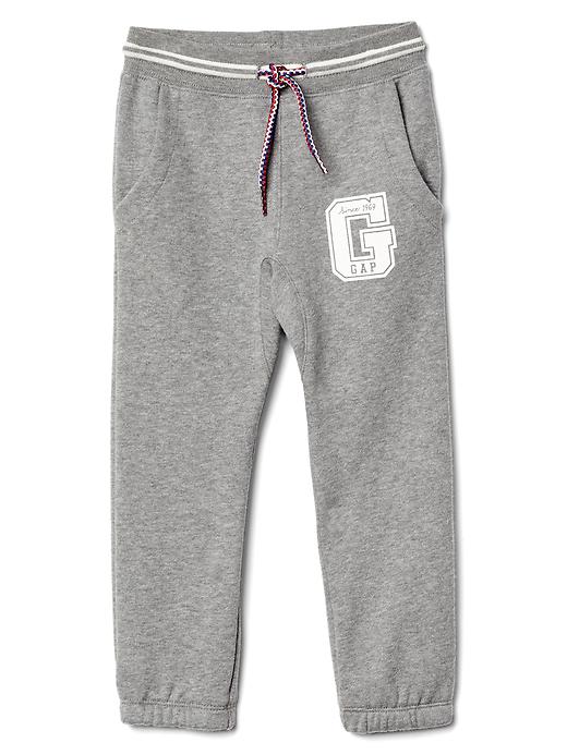 1 of 8 showing, with the color grey heather of product Logo fleece sweats