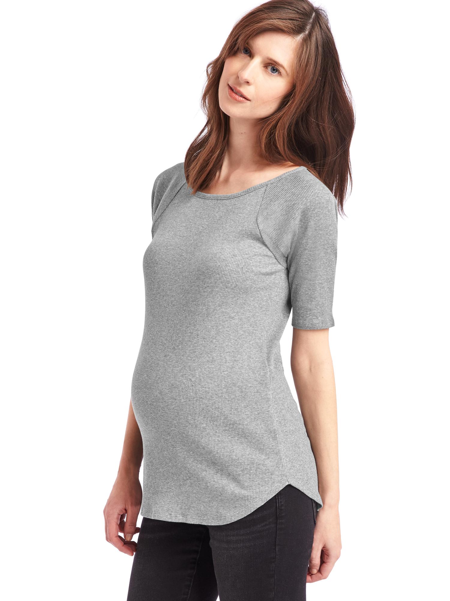 Maternity ribknit boatneck tee Gap