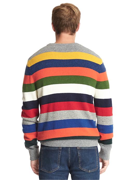 2 of 8 showing, with the color crazy stripe of product Crazy stripe merino wool blend sweater