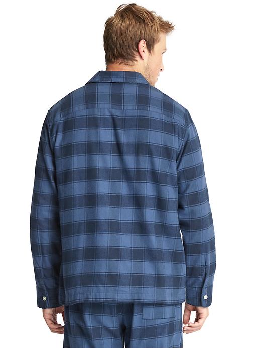 2 of 8 showing, with the color blue plaid of product Flannel plaid sleep set