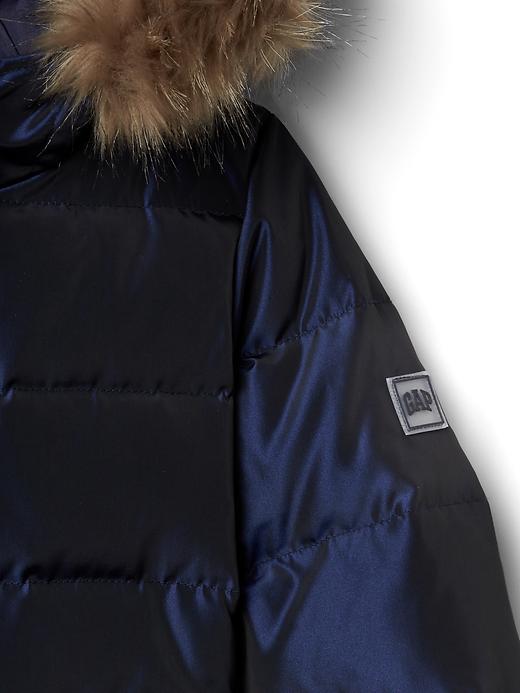 2 of 8 showing, with the color New Navy of product Shimmer down belted parka