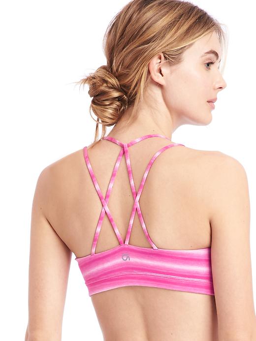 Image number 4 showing, GapFit Breathe Low Support Strappy Sports Bra