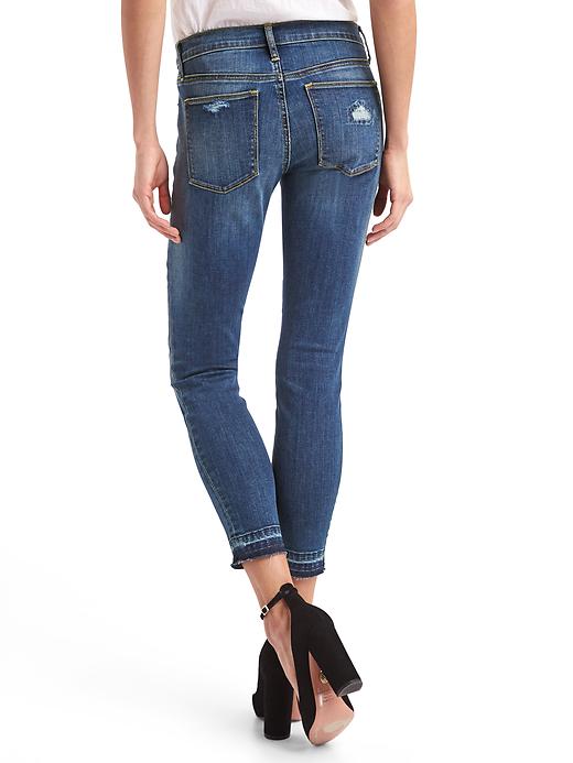 Image number 2 showing, Mid rise destructed true skinny ankle jeans