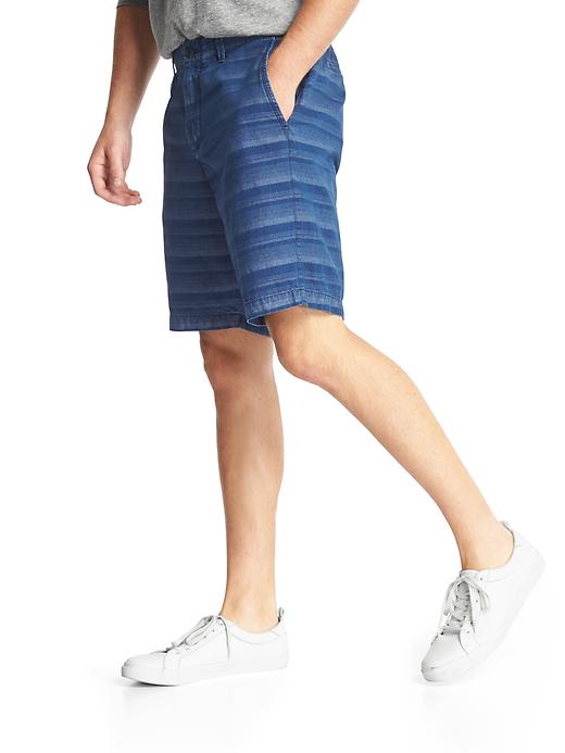 Indigo stripe everday shorts (10