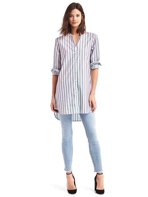 Image number 3 showing, Stripe band collar tunic