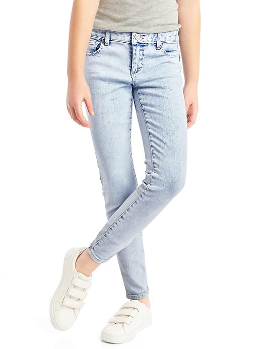 1 of 8 showing, with the color light denim of product High stretch super skinny jeans
