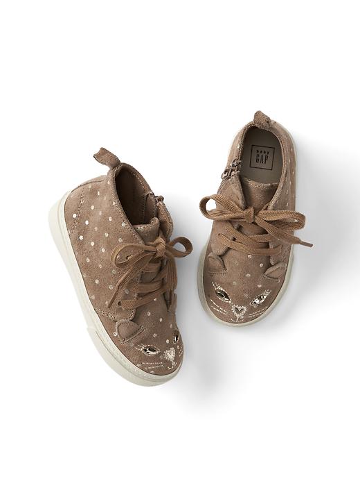 1 of 8 showing, with the color mushroom of product Cat mid-top trainers