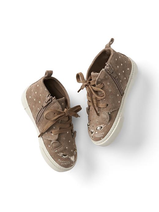 2 of 8 showing, with the color mushroom of product Cat mid-top trainers