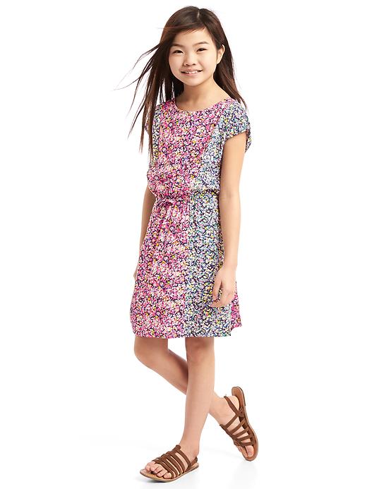 1 of 8 showing, with the color floral print of product Mix-print easy dress