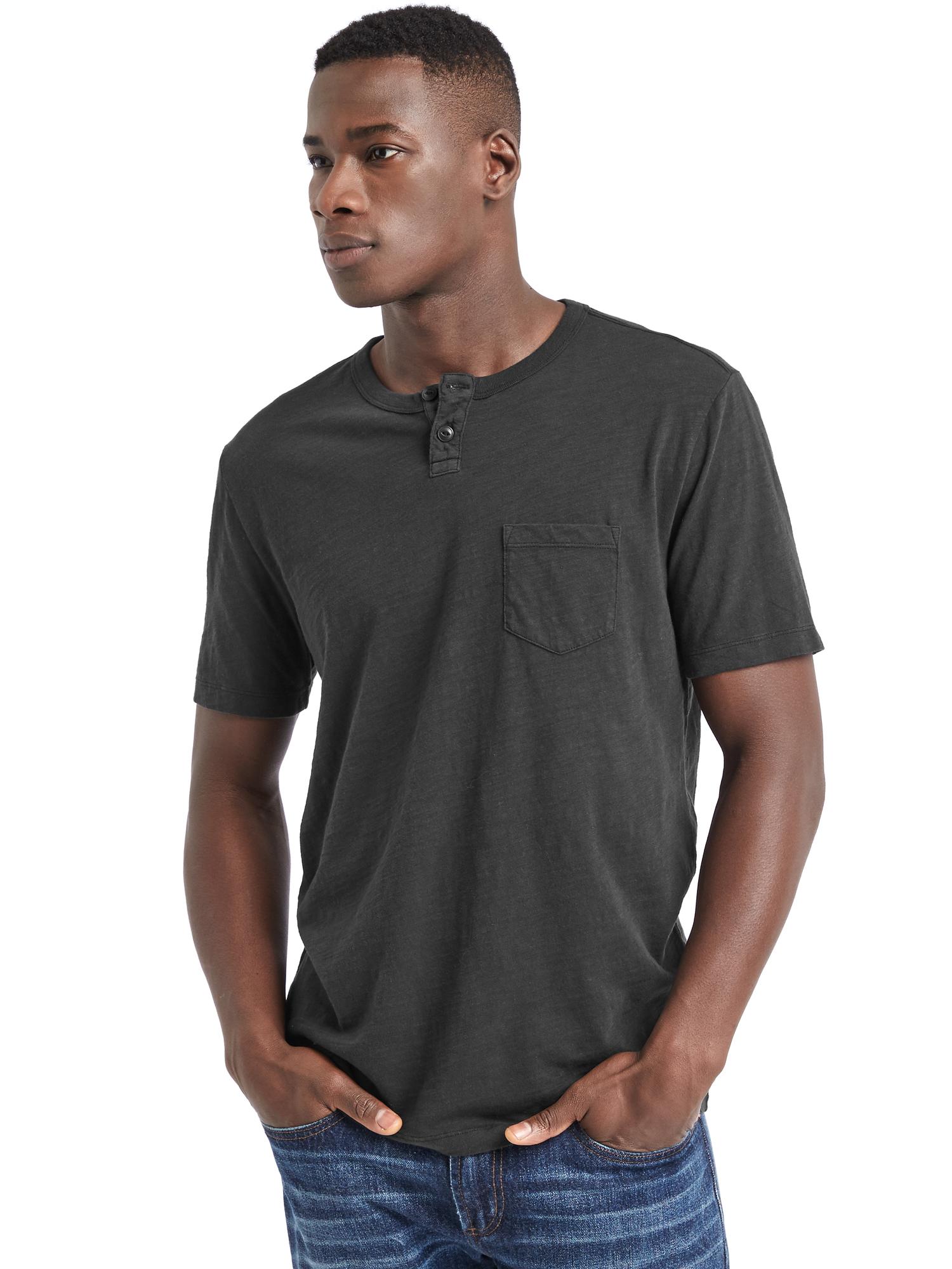 Slub jersey pocket henley | Gap