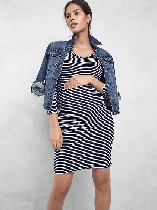 gap maternity shirt dress Maternity Vintage Crew-Neck Mini T-Shirt Dress