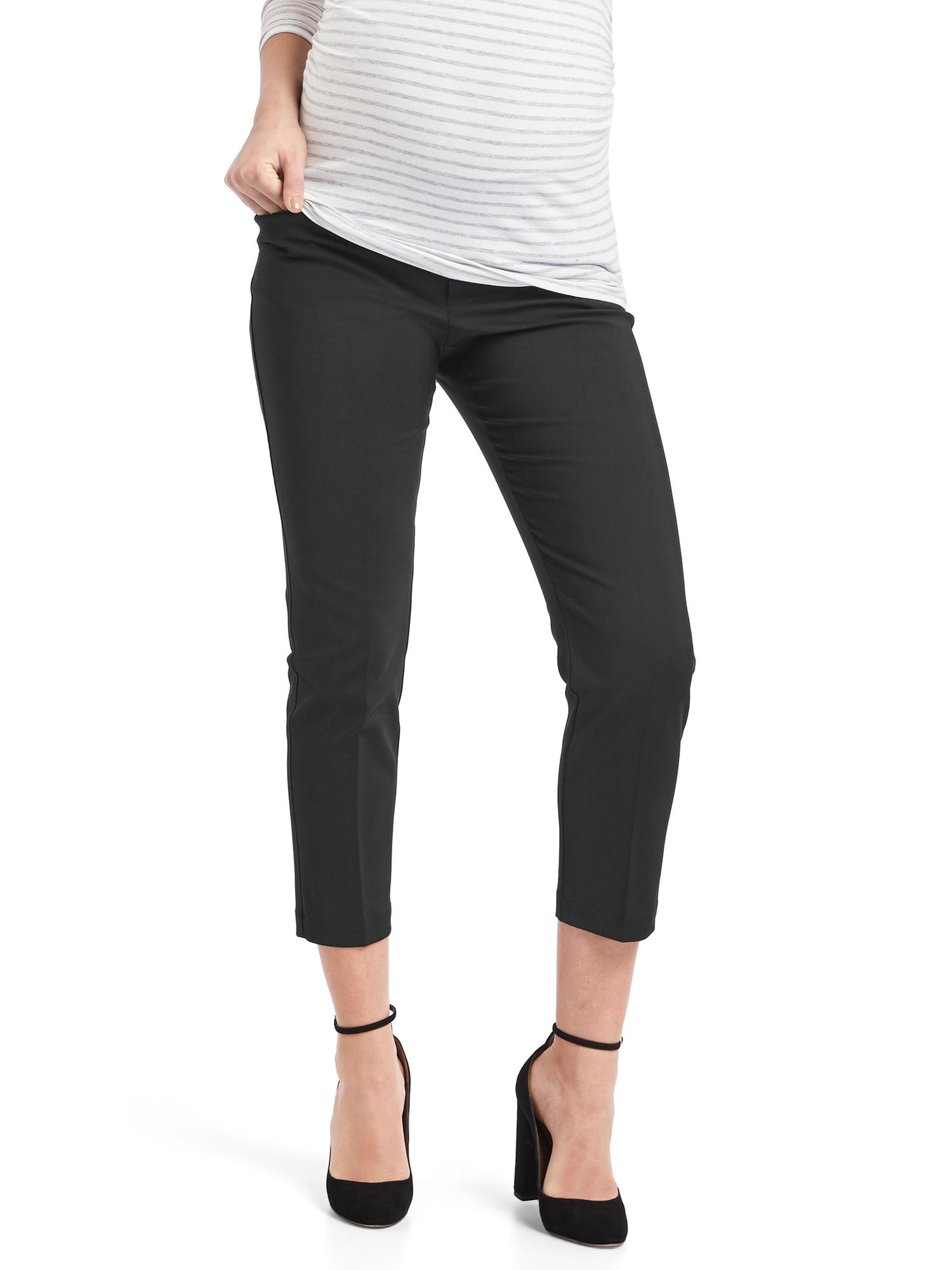 Maternity demi panel slim crop pants Gap