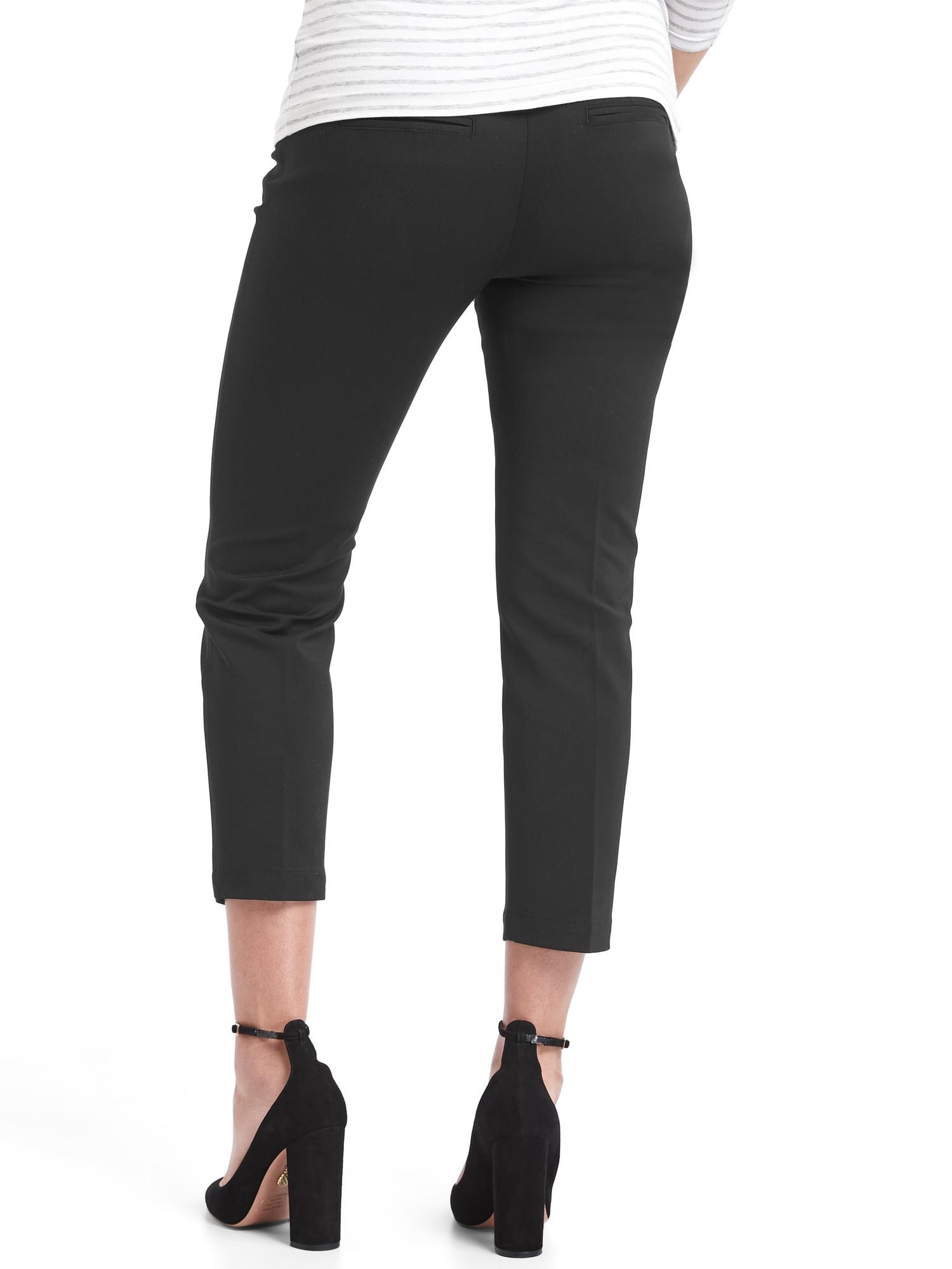 Maternity demi panel slim crop pants Gap