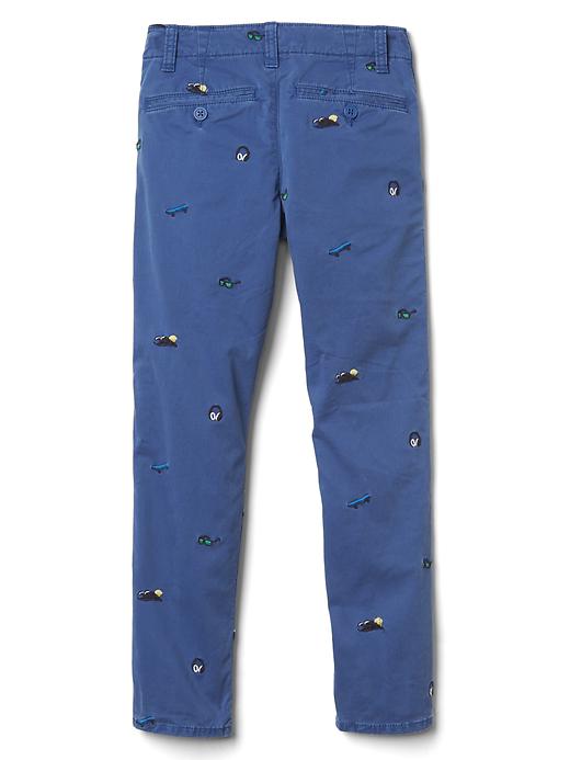 2 of 8 showing, with the color blue lapis of product Twill chinos